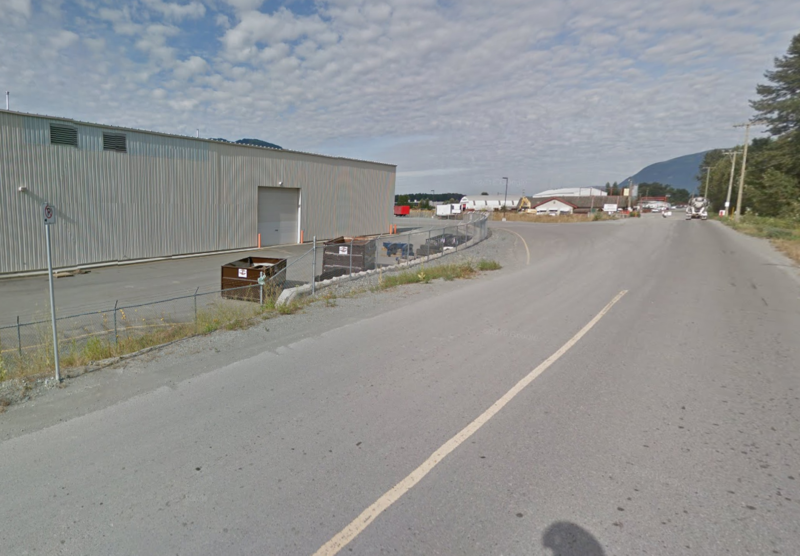 Truck Entrance on rear of property